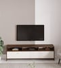 Mannsae TV Unit In Brown Maple & White Finish