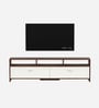 Mannsae TV Unit In Brown Maple & White Finish