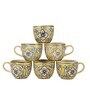 Manohar 150ml Yellow (Set of 6) Ceramic Tea Cup