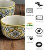 Manohar Yellow & White 300ml (Set of 4) Ceramic Dinner Bowl