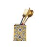 Manohar Yellow & White Ceramic Cutlery Holder