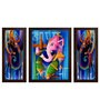 Manomay Ganesh MDF Set of 3 Art Prints Print