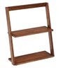 Birch Plywood Floating Book Shelf Cum Display Unit in Pine Finish
