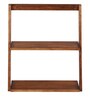 Birch Plywood Floating Book Shelf Cum Display Unit in Pine Finish