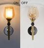 Mantis Metal & Glass Wall Light (Amber)