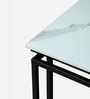 Mantova Metal Console Table in Black Finish with Porcelain Top Mantova Metal Console Table in Black Finish with Porcelain Top
