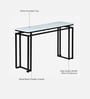 Mantova Metal Console Table in Black Finish with Porcelain Top Mantova Metal Console Table in Black Finish with Porcelain Top