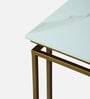 Mantova Metal Console Table in Gold Finish with Porcelain Top