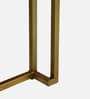 Mantova Metal Console Table in Gold Finish with Porcelain Top