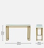 Mantova Metal Console Table in Gold Finish with Porcelain Top