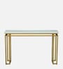 Mantova Metal Console Table in Gold Finish with Porcelain Top