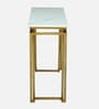 Mantova Metal Console Table in Gold Finish with Porcelain Top