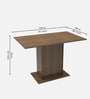 Manu 2 Seater Dining Set in Wood Finish