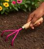 Purple Manual Premium Soil Cultivator with Ash Wood