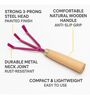 Purple Manual Premium Soil Cultivator with Ash Wood