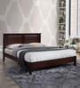 Mao Queen Size Bed In Milan Walnut Finish