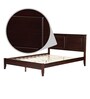 Mao Queen Size Bed In Milan Walnut Finish