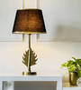 Antique Brass Finish Metal Design Maple Leaf Table Lamp