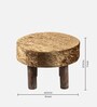 Maple Foot Stool In Sparkle Velvet Fabric