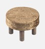 Maple Foot Stool In Sparkle Velvet Fabric