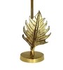 Antique Brass Finish Metal Design Maple Leaf Table Lamp