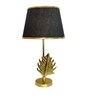 Antique Brass Finish Metal Design Maple Leaf Table Lamp