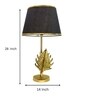 Antique Brass Finish Metal Design Maple Leaf Table Lamp
