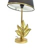 Antique Brass Finish Metal Design Maple Leaf Table Lamp