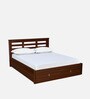 Maple Premier King Size Bed in Walnut Finish with Hydraulic Storage