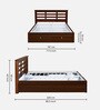 Maple Premier King Size Bed in Walnut Finish with Hydraulic Storage