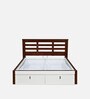 Maple Premier King Size Bed in White Finish with Hydraulic Storage