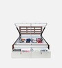 Maple Premier King Size Bed in White Finish with Hydraulic Storage