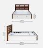 Maple Premier King Size Bed in White Finish with Hydraulic Storage