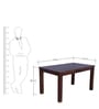 Maple 6 Seater Dining Table In Walnut Finish