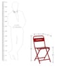 Joyce Metal Folding Chair in Red Colour