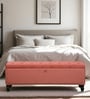 Maraya Fabric Linen Trunk In Dusty Rose