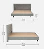 Maraya Upholstered King Size Bed In Grey Color