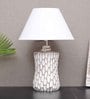 Marazzi White Shade Table Lamp With Cotton Base