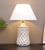 Marazzi White Shade Table Lamp With Cotton Base