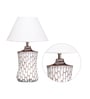 Marazzi White Shade Table Lamp With Cotton Base