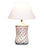 Marazzi White Shade Table Lamp With Cotton Base