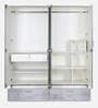 Marbito 4 Door Wardrobe in White Finish with Mirror