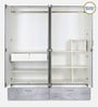 Marbito 4 Door Wardrobe in White Finish with Mirror