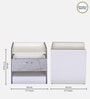 Marbito Bedside Table in White Finish