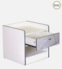 Marbito Bedside Table in White Finish