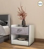 Marbito Bedside Table in White Finish
