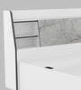 Marbito King Size Bed in White Finish with Box Storage