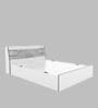 Marbito King Size Bed in White Finish with Box Storage
