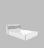Marbito Queen Size Bed in White Finish with Box Storage