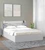 Marbito Queen Size Bed in White Finish with Box Storage